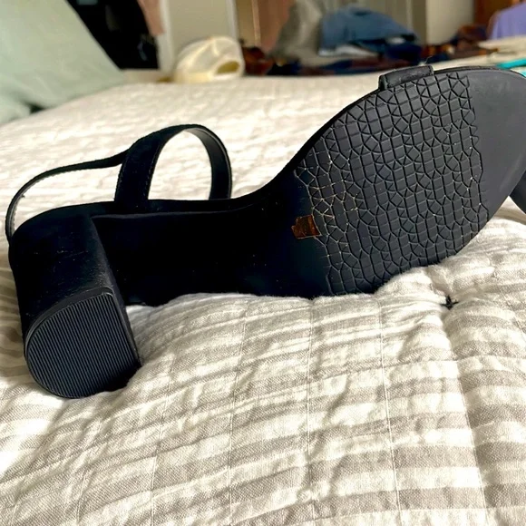 BP. Black Strapped Sandal Heels - Picture 6 of 6